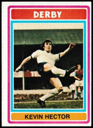 Topps (UK) - 'Footballers (Blue Back 111-220) Card #169 - Kevin Hector (Derby County) Topps (UK) - 'Footballers (Blue Back 111-220) Card #169 - Kevin Hector (Derby County)