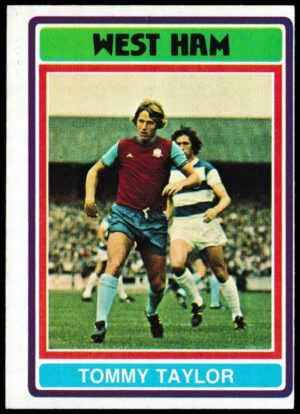 Topps (UK) - 'Footballers (Blue Back 111-220) Card #184 - Tommy Taylor (West Ham)