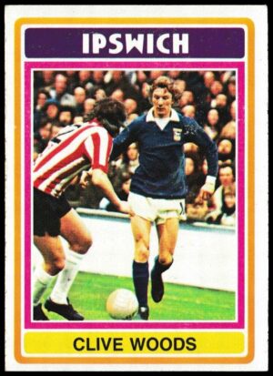 Topps (UK) - 'Footballers (Blue Back 111-220) Card #215 - Clive Woods (Ipswich Town)