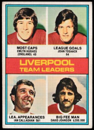 Topps (UK) - 'Footballers (Red Back 111-220)' - Card #111 - Liverpool Team Leaders