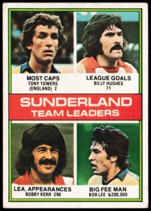 Topps (UK) - 'Footballers (Red Back 111-220)' - Card #118 - Sunderland Team Leaders