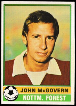 Topps (UK) - 'Footballers (Red Back 111-220)' - Card #141 - John McGovern (Notts Forest) Topps (UK) - 'Footballers (Red Back 111-220)' - Card #141 - John McGovern (Notts Forest)