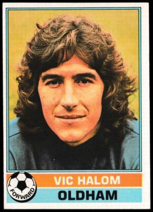 Topps (UK) - 'Footballers (Red Back 111-220)' - Card #144 - Vic Halom (Oldham Ath)