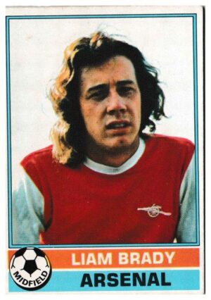 Topps (UK) - 'Footballers (Red Back 1-110)' - Card #15 - Liam Brady (Arsenal)