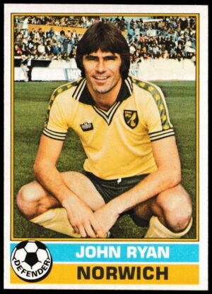 Topps (UK) - 'Footballers (Red Back 111-220)' - Card #154 - John Ryan (Norwich)