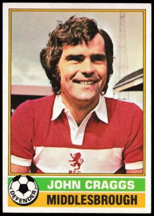 Topps (UK) - 'Footballers (Red Back 111-220)' - Card #183 - John Craggs (Middlesbrough)