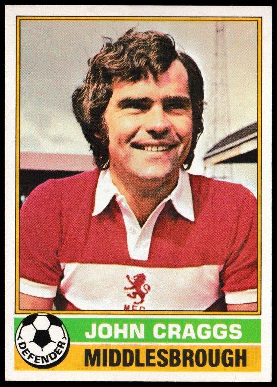 Topps (UK) - 'Footballers (Red Back 111-220)' - Card #183 - John Craggs (Middlesbrough) Topps (UK) - 'Footballers (Red Back 111-220)' - Card #183 - John Craggs (Middlesbrough)
