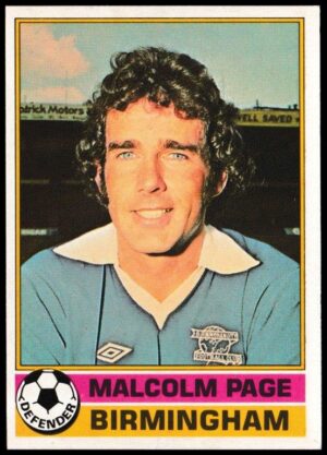 Topps (UK) - 'Footballers (Red Back 111-220)' - Card #188 - Malcolm Page (Birmingham)