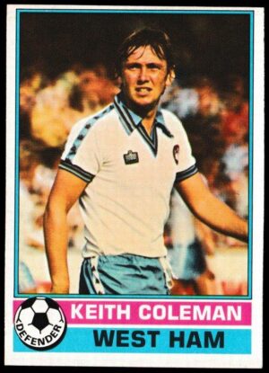 Topps (UK) - 'Footballers (Red Back 111-220)' - Card #193 - Keith Coleman (West Ham)