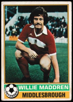 Topps (UK) - 'Footballers (Red Back 111-220)' - Card #207 - Willie Maddren (Middlesbrough)