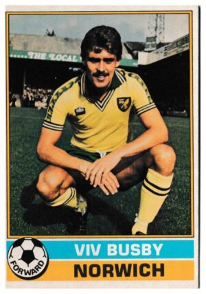 Topps (UK) - 'Footballers (Red Back 1-110)' - Card #22 - Viv Busby (Norwich)