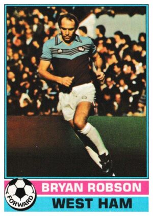 Topps (UK) - 'Footballers (Red Back 1-110)' - Card #37 - Bryan Robson (West Ham)