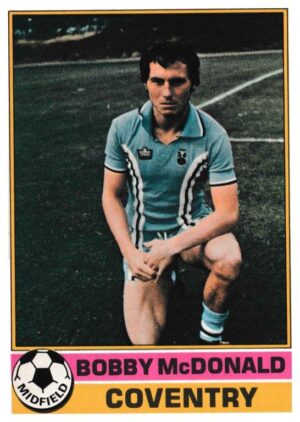 Topps (UK) - 'Footballers (Red Back 1-110)' - Card #38 - Bobby McDonald (Coventry)