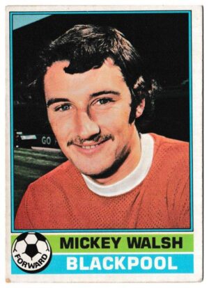 Topps (UK) - 'Footballers (Red Back 1-110)' - Card #48 - Mickey Walsh (Blackpool)
