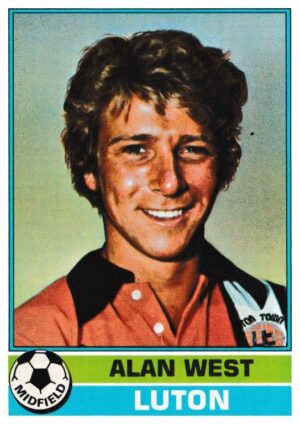 Topps (UK) - 'Footballers (Red Back 1-110)' - Card #49 - Alan West (Luton Town) Topps (UK) - 'Footballers (Red Back 1-110)' - Card #49 - Alan West (Luton Town)