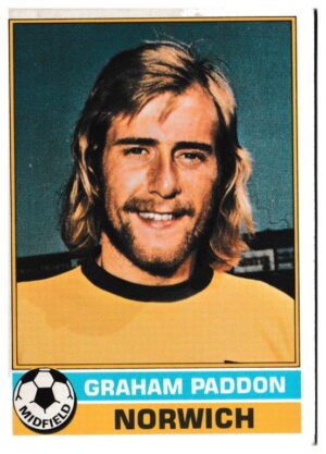 Topps (UK) - 'Footballers (Red Back 1-110)' - Card #63 - Graham Paddon (Norwich)