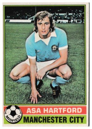 Topps (UK) - 'Footballers (Red Back 1-110)' - Card #65 - Asa Hartford (Man City)