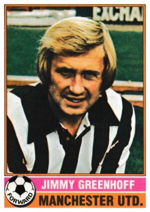 Topps (UK) - 'Footballers (Red Back 1-110)' - Card #75 - Jimmy Greenhoff (Man Utd)