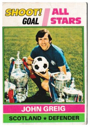 Topps (UK) - 'Footballers (Red Back 221-330)' - Card #233 - John Greig - All Stars