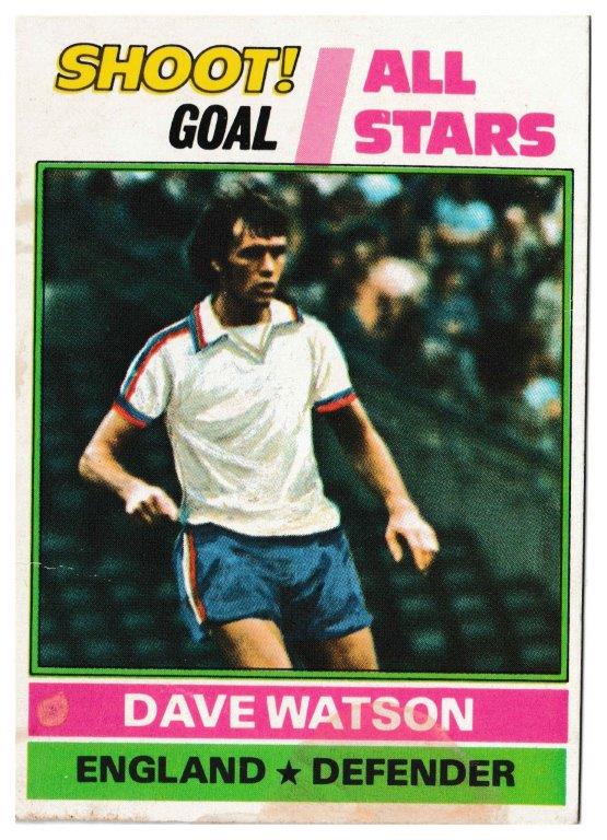 Topps (UK) - 'Footballers (Red Back 221-330)' - Card #240 - Dave Watson - All Stars Topps (UK) - 'Footballers (Red Back 221-330)' - Card #240 - Dave Watson - All Stars