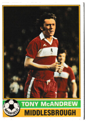 Topps (UK) - 'Footballers (Red Back 221-330)' - Card #254 - Tommy McAndrew (Middlesbrough)