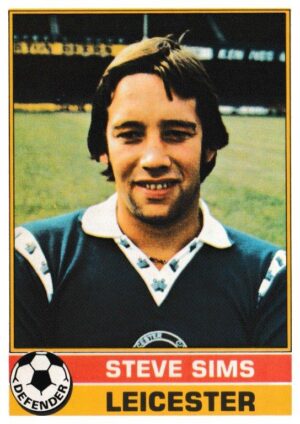 Topps (UK) - 'Footballers (Red Back 221-330)' - Card #286 - Steve Sims (Leicester)