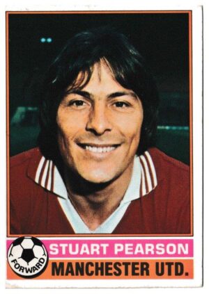 Topps (UK) - 'Footballers (Red Back 221-330)' - Card #288 - Stuart Pearson (Man Utd)