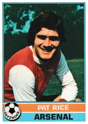 Topps (UK) - 'Footballers (Red Back 221-330)' - Card #301 - Pat Rice (Arsenal)