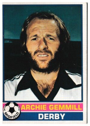 Topps (UK) - 'Footballers (Red Back 221-330)' - Card #315 - Archie Gemmill (Derby County)