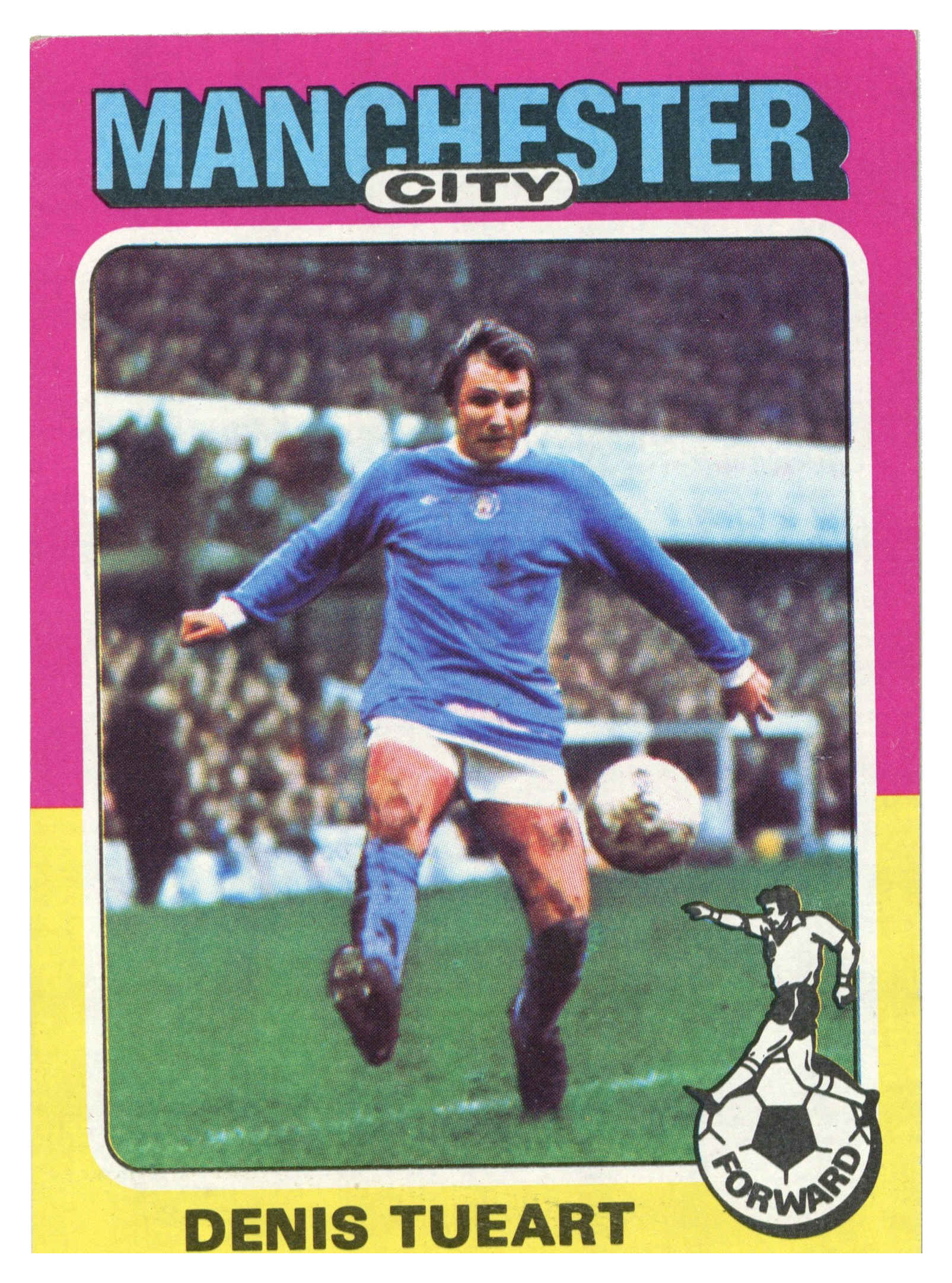 Topps (UK) - 'Footballers 1974-75 S1 (Bazooka/Red)' (1975) - #125 - Dennis Tueart (Manchester City) Topps (UK) - 'Footballers 1974-75 S1 (Bazooka/Red)' (1975) - #125 - Dennis Tueart (Manchester City)