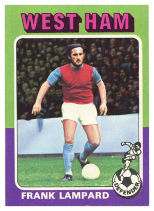 Topps (UK) - 'Footballers 1974-75 S1 (Bazooka/Red)' (1975) - #27 - Frank Lampard (West Ham United)
