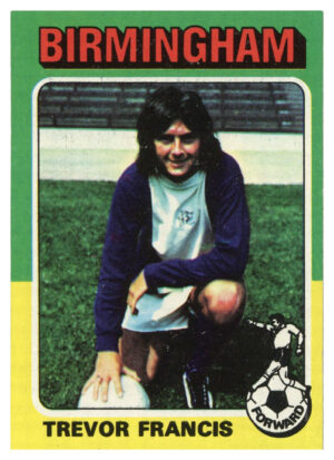 Topps (UK) - 'Footballers 1974-75 S1 (Bazooka/Red)' (1975) - #5 - Trevor Francis (Birmingham City)