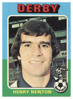 Topps (UK) - 'Footballers 1974-75 S1 (Bazooka/Red)' (1975) - #6 - Henry Newton (Derby County)
