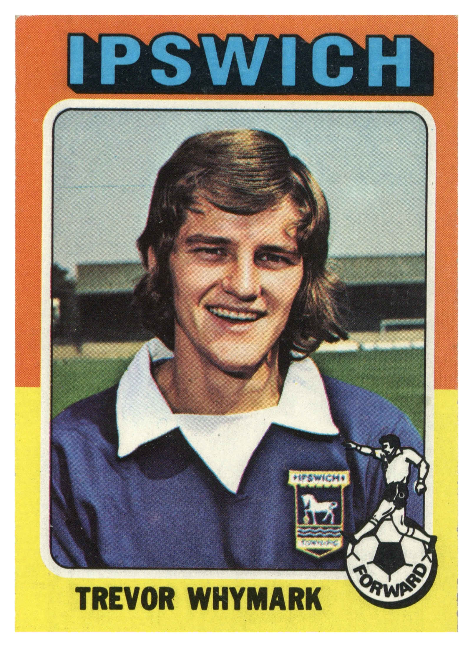 Topps (UK) - 'Footballers 1974-75 S1 (Bazooka/Red)' (1975) - #97 - Trevor Whymark (Ipswich Town) Topps (UK) - 'Footballers 1974-75 S1 (Bazooka/Red)' (1975) - #97 - Trevor Whymark (Ipswich Town)