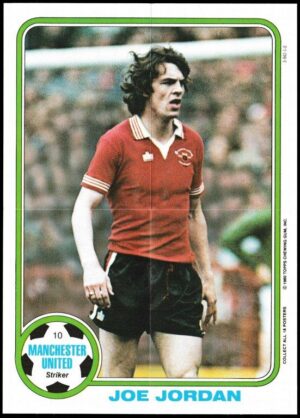 Topps (UK) - 'Footballers Posters' (1970) #10 - Joe Jordan (Man Utd)