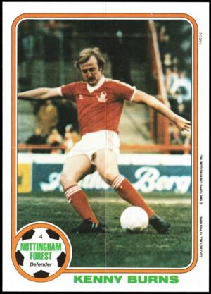 Topps (UK) - 'Footballers Posters' (1970) #4 - Kenny Burns (Nottingham Forest) Topps (UK) - 'Footballers Posters' (1970) #4 - Kenny Burns (Nottingham Forest)