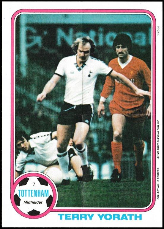 Topps (UK) - 'Footballers Posters' (1970) #7 - Terry Yorath (Spurs) Topps (UK) - 'Footballers Posters' (1970) #7 - Terry Yorath (Spurs)