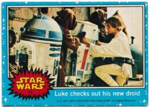Topps (UK) - 'Star Wars (1-66)' (1978) - Card #14 - Luke checks out his new droid