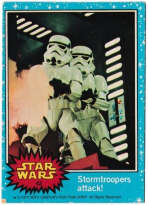 Topps (UK) - 'Star Wars (1-66)' (1978) - Card #42 - Stormtroopers Attack!