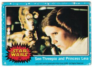 Topps (UK) - 'Star Wars (1-66)' (1978) - Card #51 - See-Threepio and Princess Leia