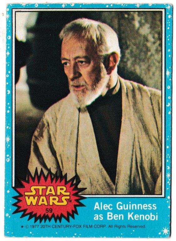 Topps (UK) - 'Star Wars (1-66)' (1978) - Card #59 - Alec Guinness as Ben Kenobi Topps (UK) - 'Star Wars (1-66)' (1978) - Card #59 - Alec Guinness as Ben Kenobi