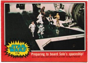 Topps (UK) - 'Star Wars (1-66A)' (1978) - Card #17A - Preparing to board Solo's spaceship!