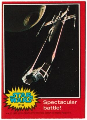 Topps (UK) - 'Star Wars (1-66A)' (1978) - Card #21A - Spectacular Battle!