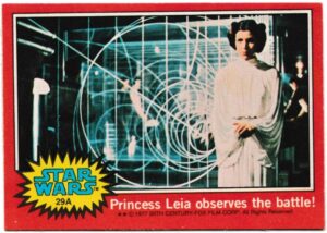 Topps (UK) - 'Star Wars (1-66A)' (1978) - Card #29A - Princess Leia observes the battle!