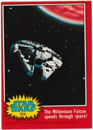 Topps (UK) - 'Star Wars (1-66A)' (1978) - Card #32A - The Millenium Falcon speeds through space!