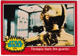 Topps (UK) - 'Star Wars (1-66A)' (1978) - Card #35A - Threepio fools the guards