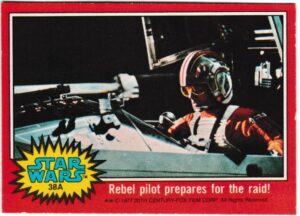 Topps (UK) - 'Star Wars (1-66A)' (1978) - Card #38A - Rebel pilot prepares for the raid!