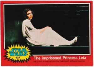 Topps (UK) - 'Star Wars (1-66A)' (1978) - Card #40A - The imprisoned Princess Leia