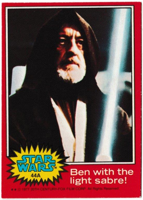 Topps (UK) - 'Star Wars (1-66A)' (1978) - Card #44A - Ben with the light sabre! Topps (UK) - 'Star Wars (1-66A)' (1978) - Card #44A - Ben with the light sabre!