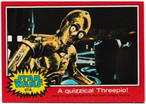 Topps (UK) - 'Star Wars (1-66A)' (1978) - Card #47A - A quizzical Threepio!
